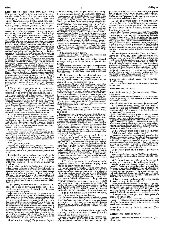 Page from the Oxford Latin Dictionary