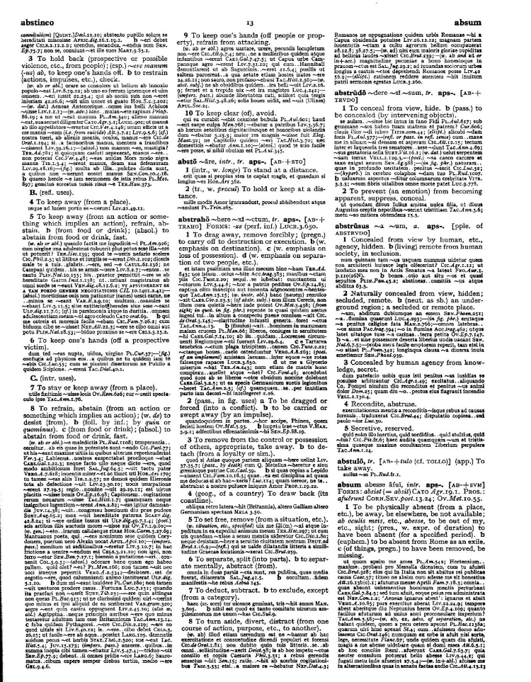Page from the Oxford Latin Dictionary