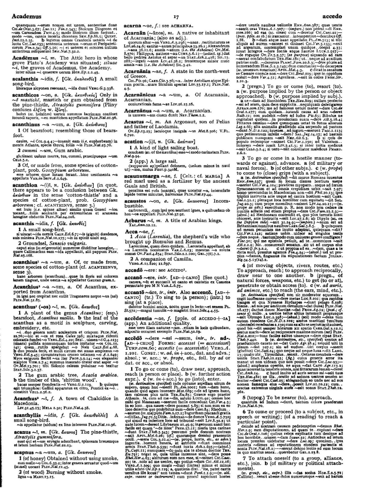 Page from the Oxford Latin Dictionary