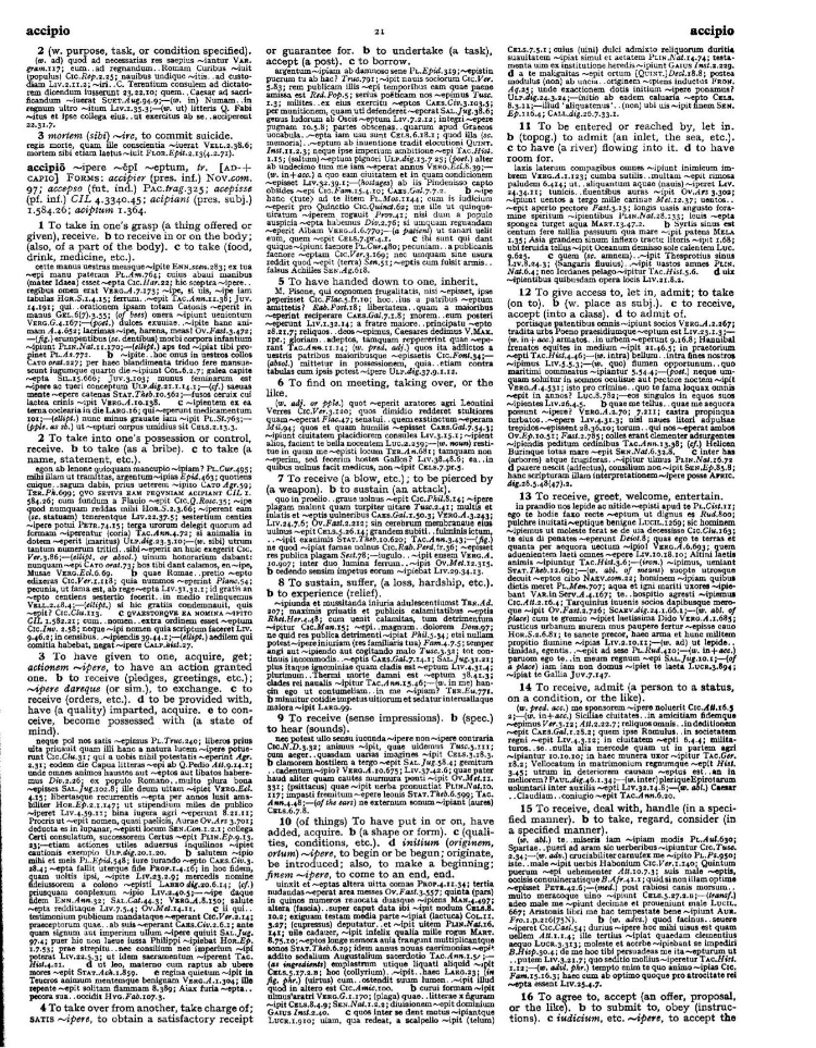 Page from the Oxford Latin Dictionary