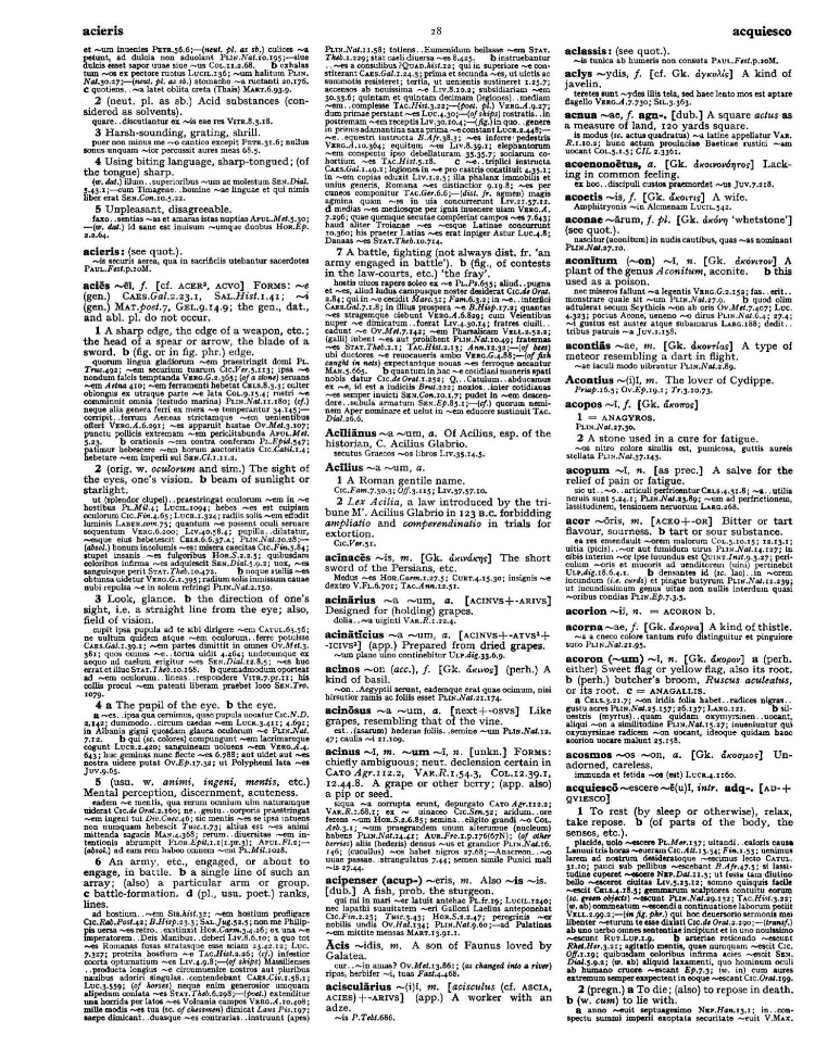 Page from the Oxford Latin Dictionary