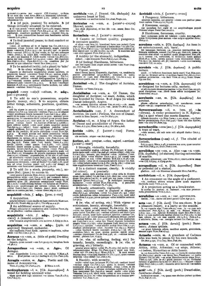 Page from the Oxford Latin Dictionary