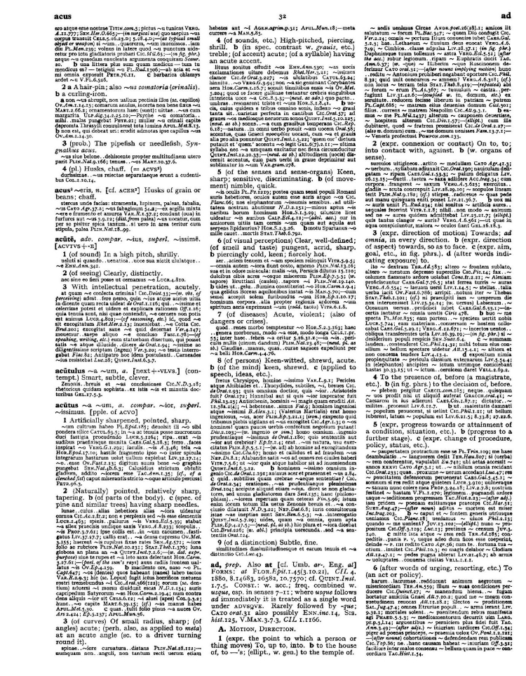 Page from the Oxford Latin Dictionary