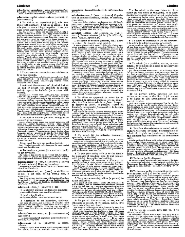 Page from the Oxford Latin Dictionary