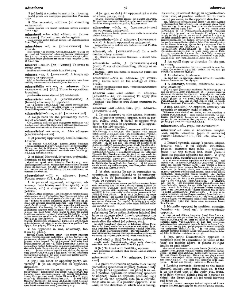 Page from the Oxford Latin Dictionary