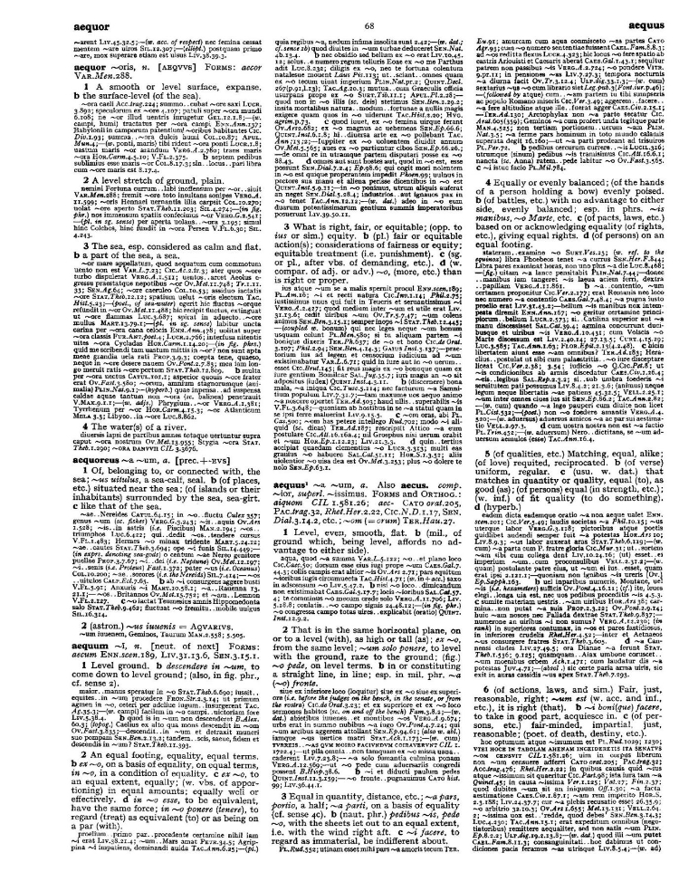 Page from the Oxford Latin Dictionary