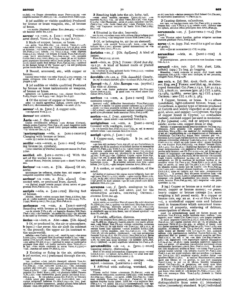 Page from the Oxford Latin Dictionary