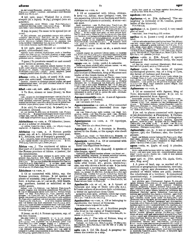 Page from the Oxford Latin Dictionary