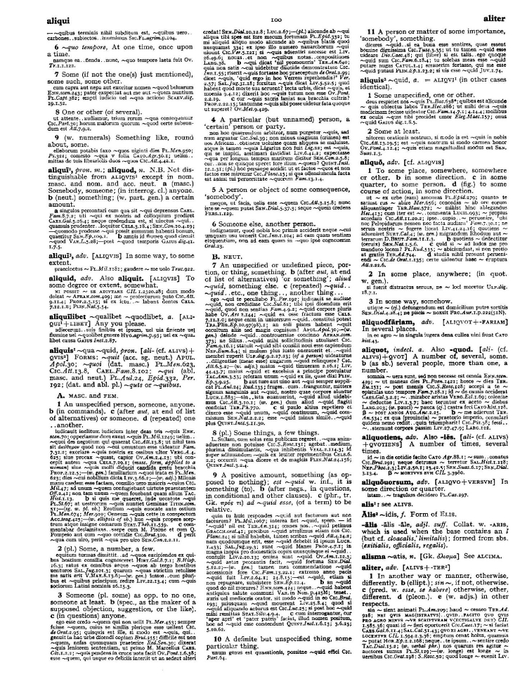 Page from the Oxford Latin Dictionary