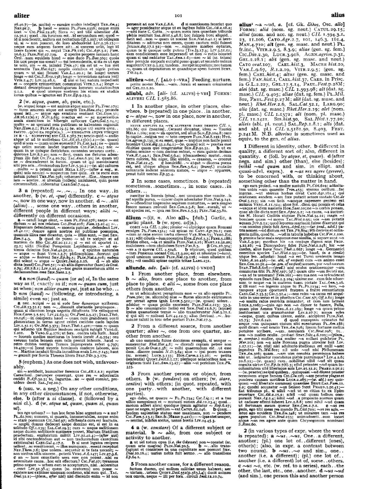 Page from the Oxford Latin Dictionary