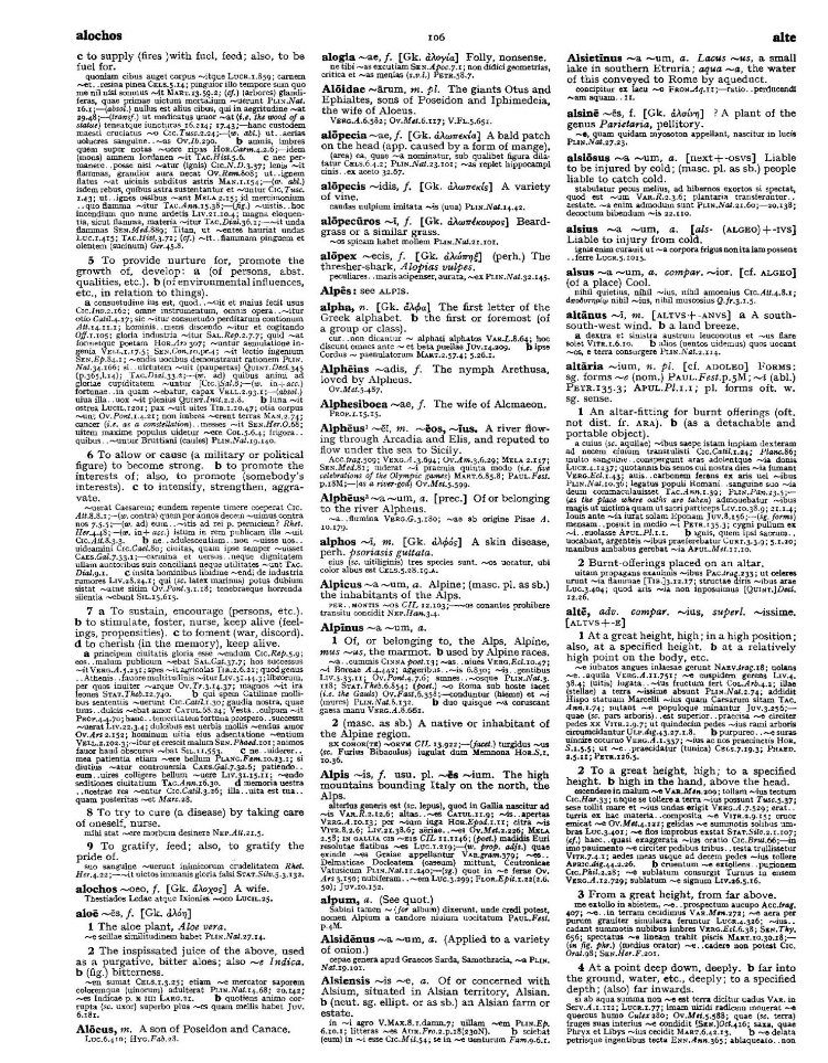 alere (Latin verb) "to nourish" Allo Latin