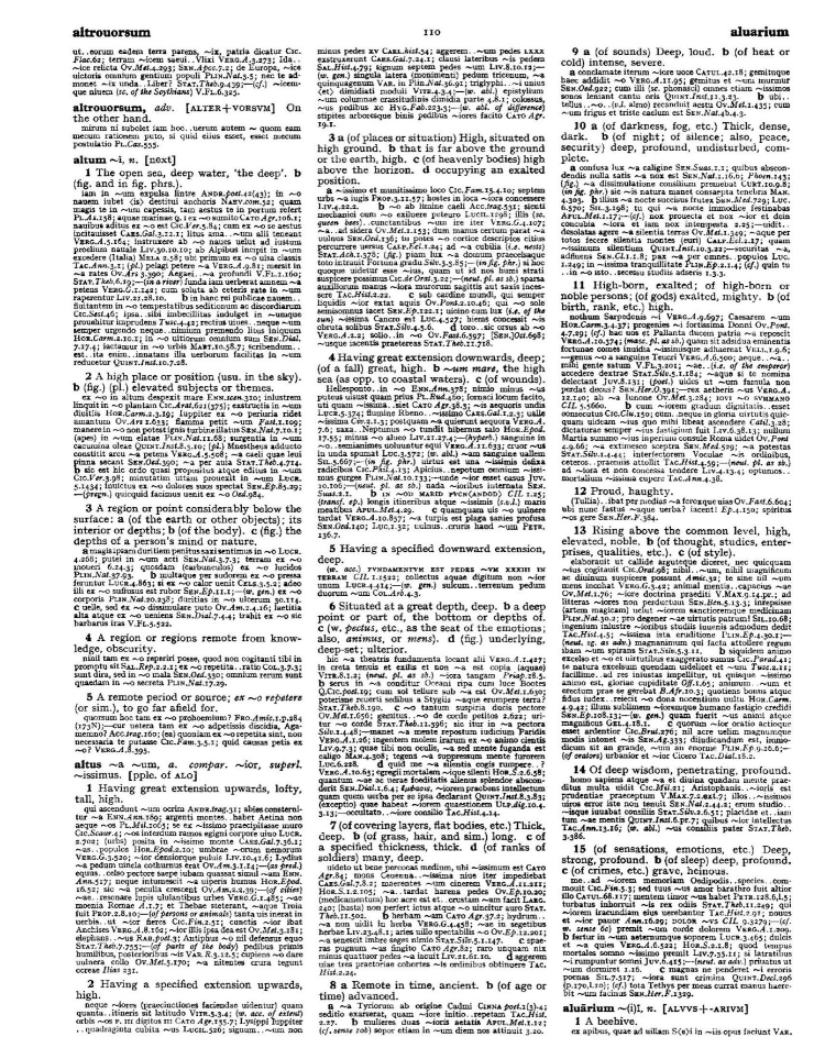 Page from the Oxford Latin Dictionary