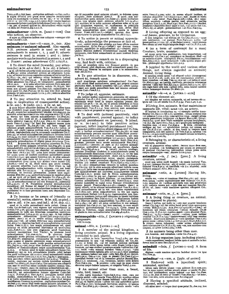 Page from the Oxford Latin Dictionary