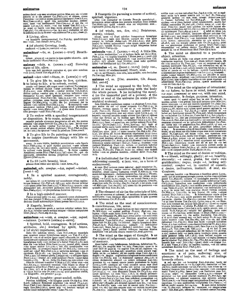 Page from the Oxford Latin Dictionary