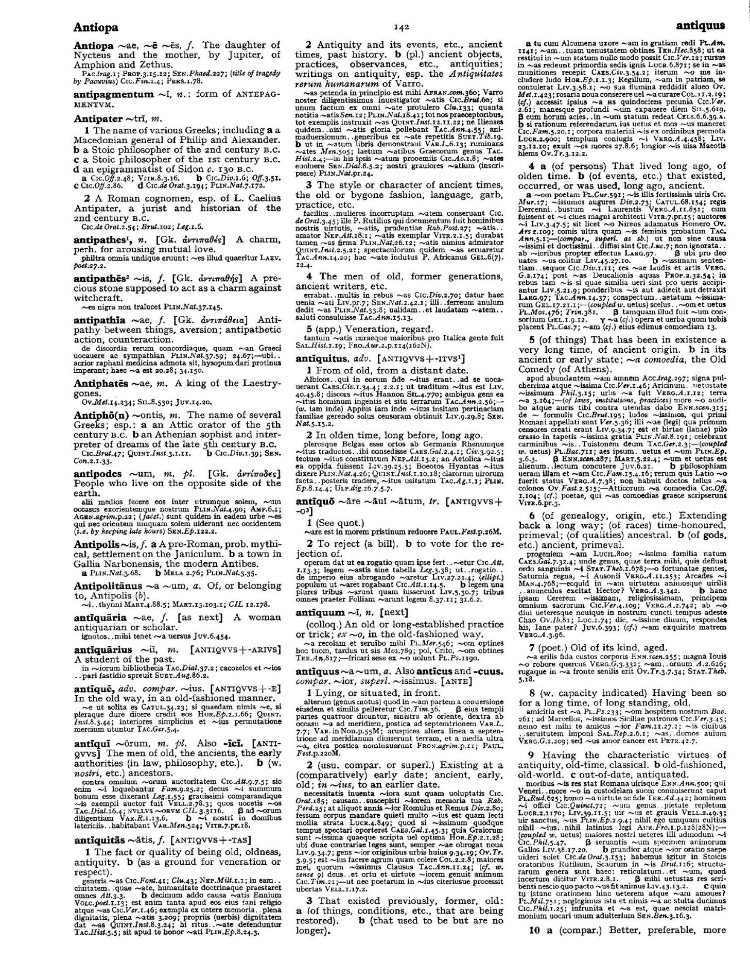 Page from the Oxford Latin Dictionary