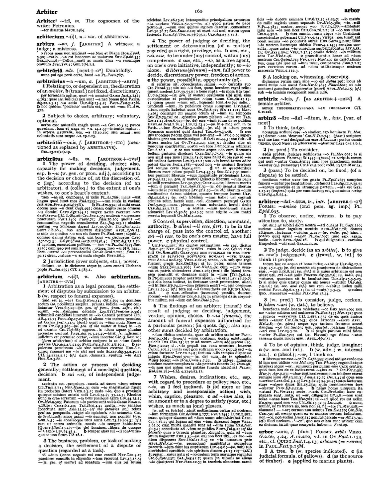 Page from the Oxford Latin Dictionary