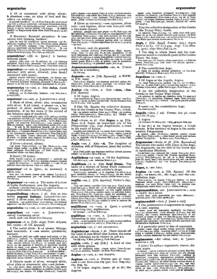 Page from the Oxford Latin Dictionary