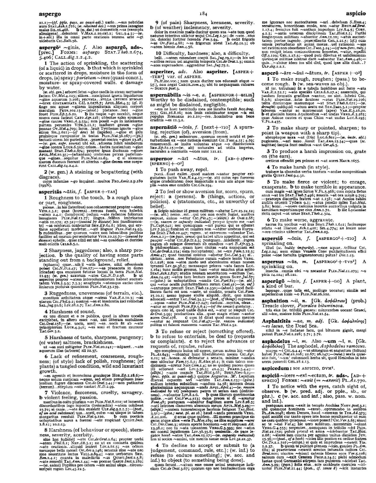 Page from the Oxford Latin Dictionary