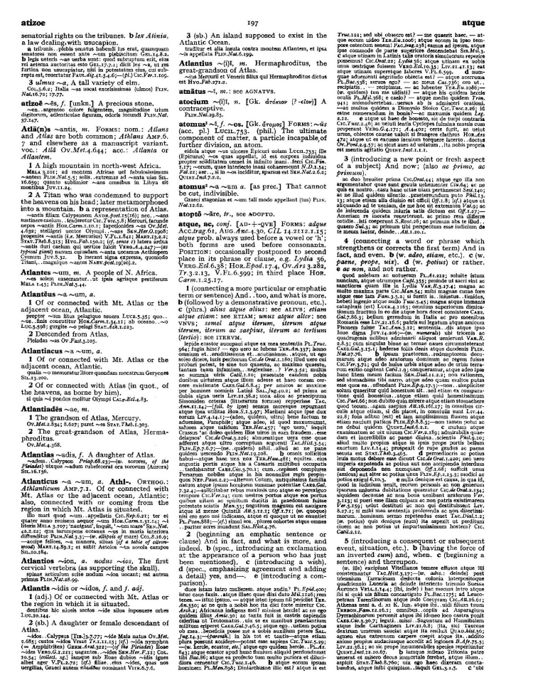 Page from the Oxford Latin Dictionary