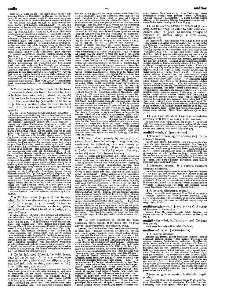 Page from the Oxford Latin Dictionary