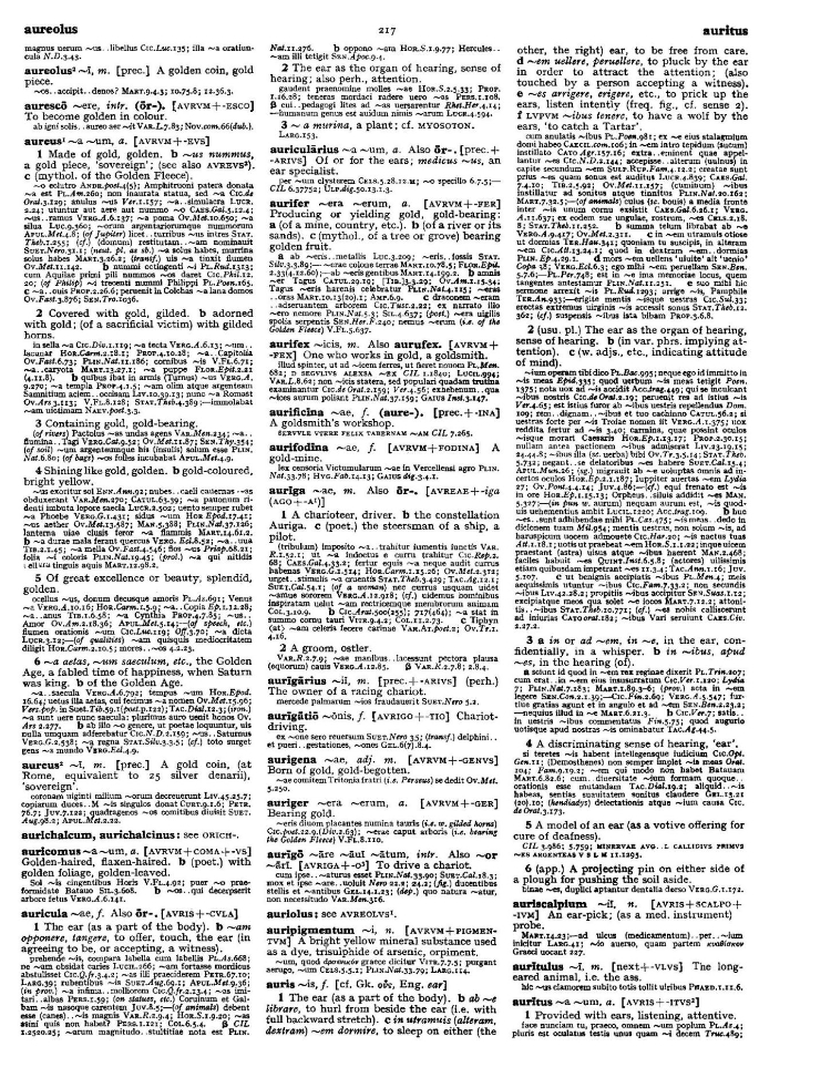 Page from the Oxford Latin Dictionary