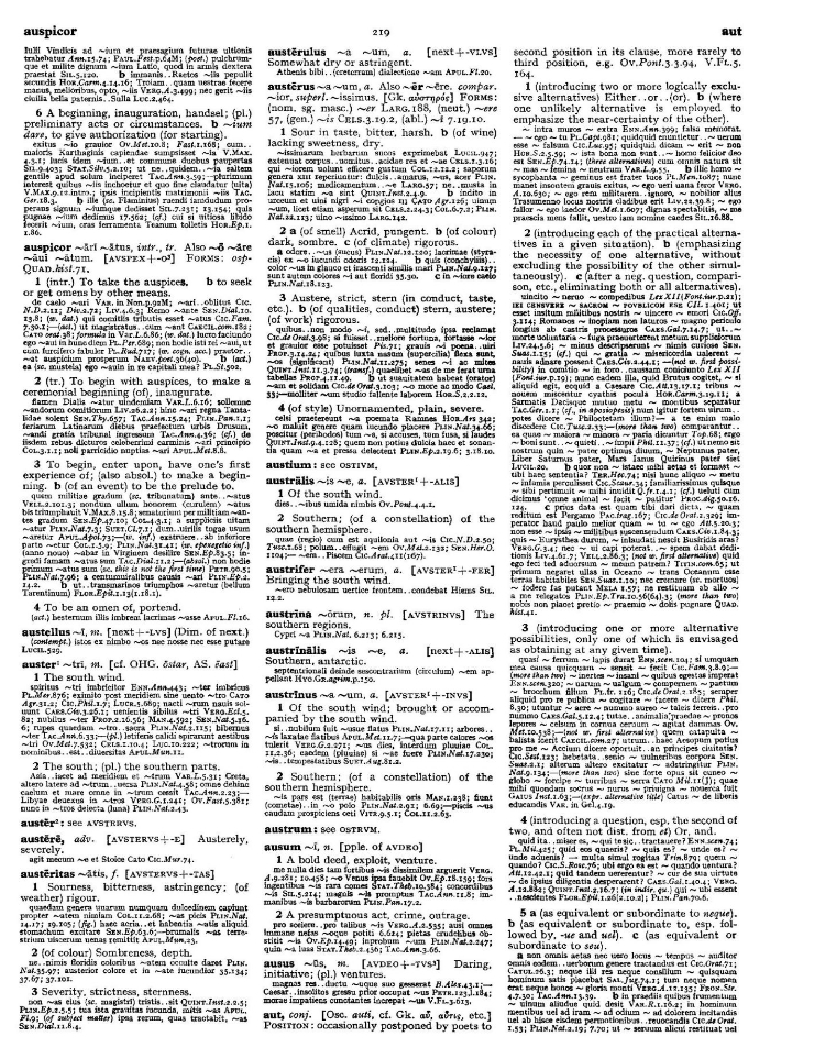 Page from the Oxford Latin Dictionary