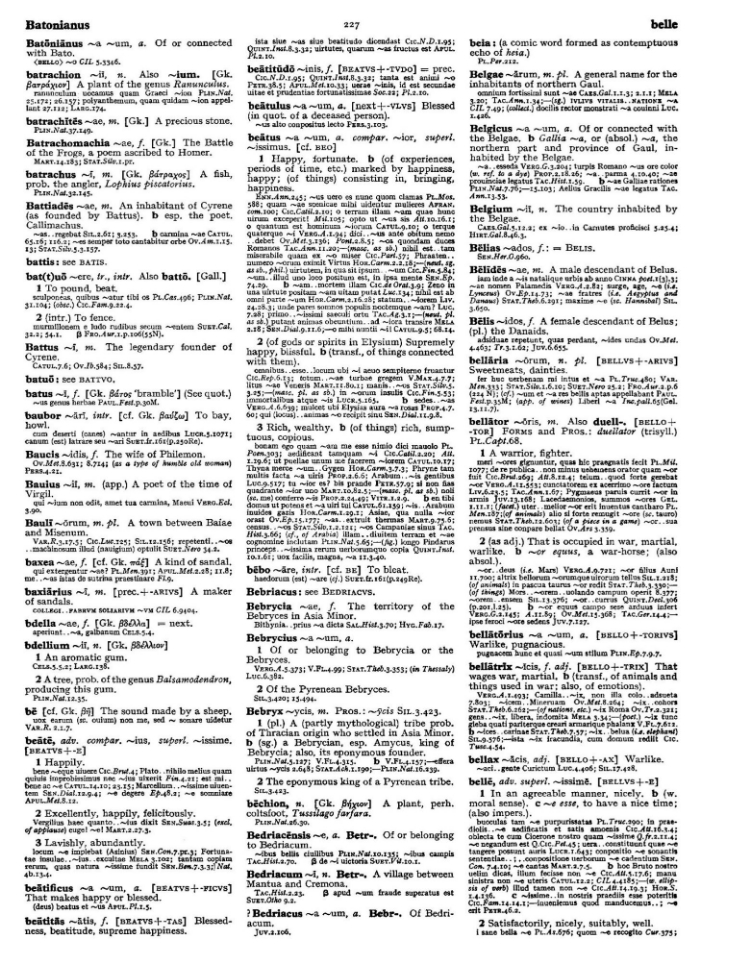 Page from the Oxford Latin Dictionary