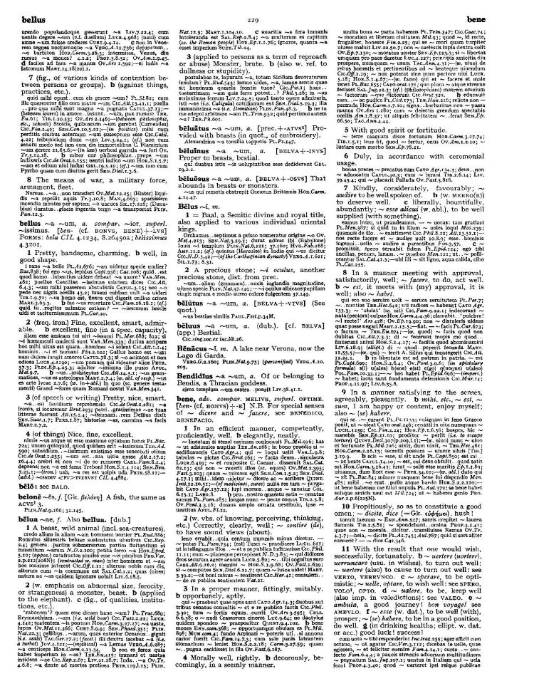 Page from the Oxford Latin Dictionary