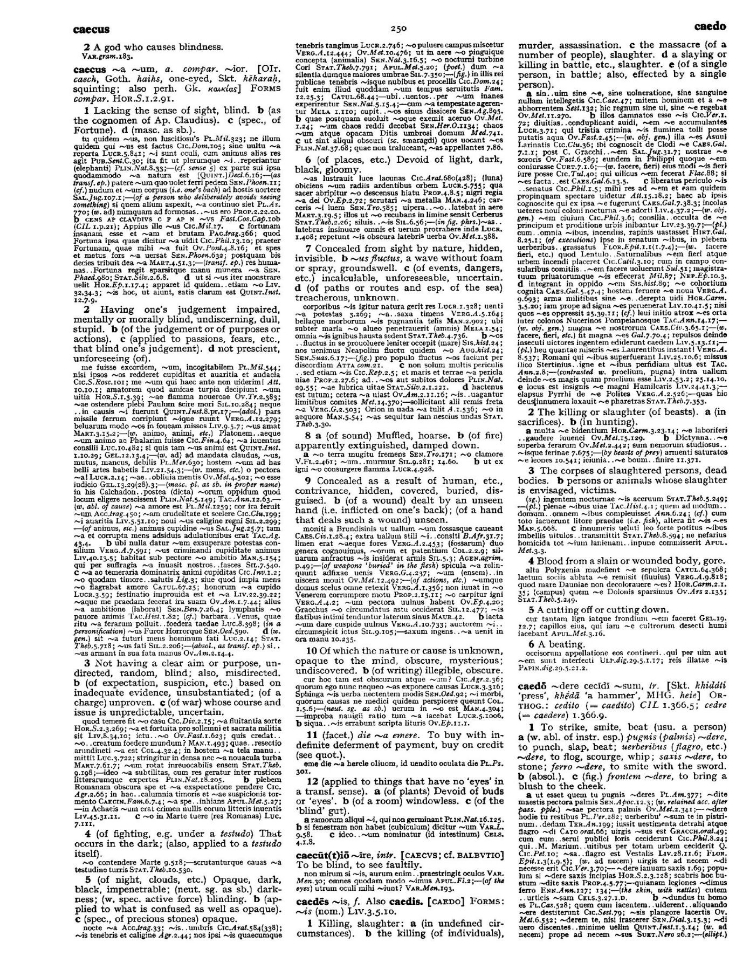 Page from the Oxford Latin Dictionary