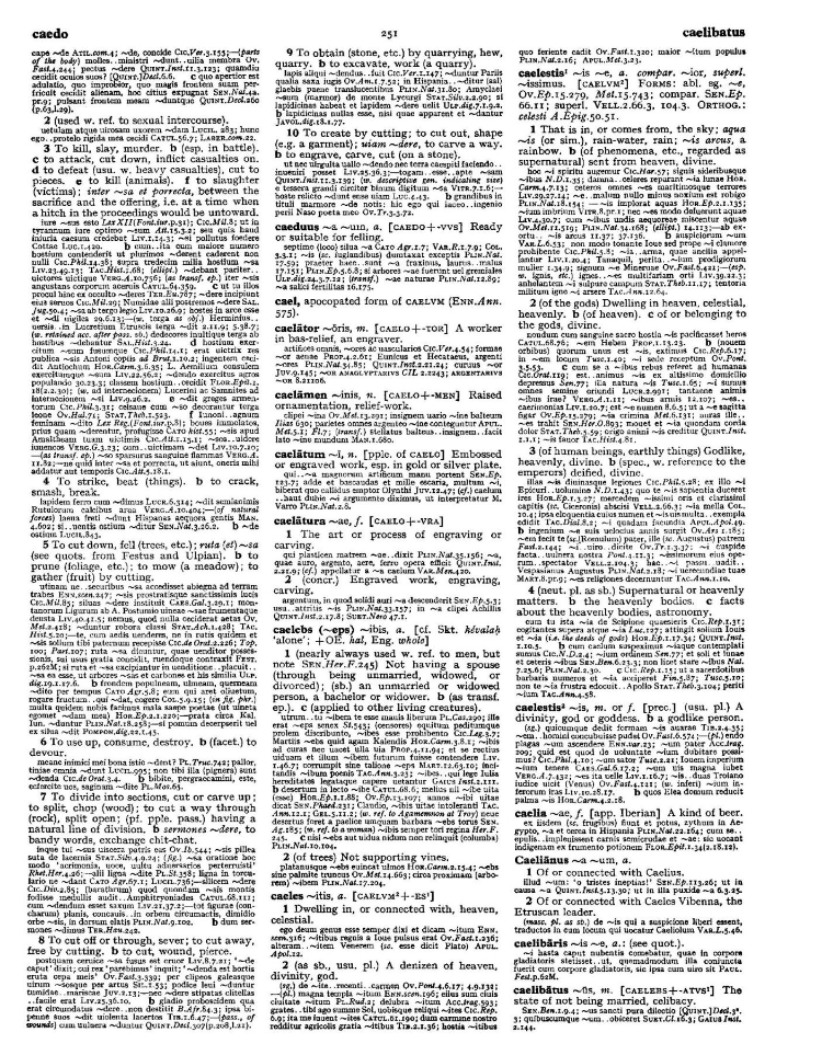 Page from the Oxford Latin Dictionary