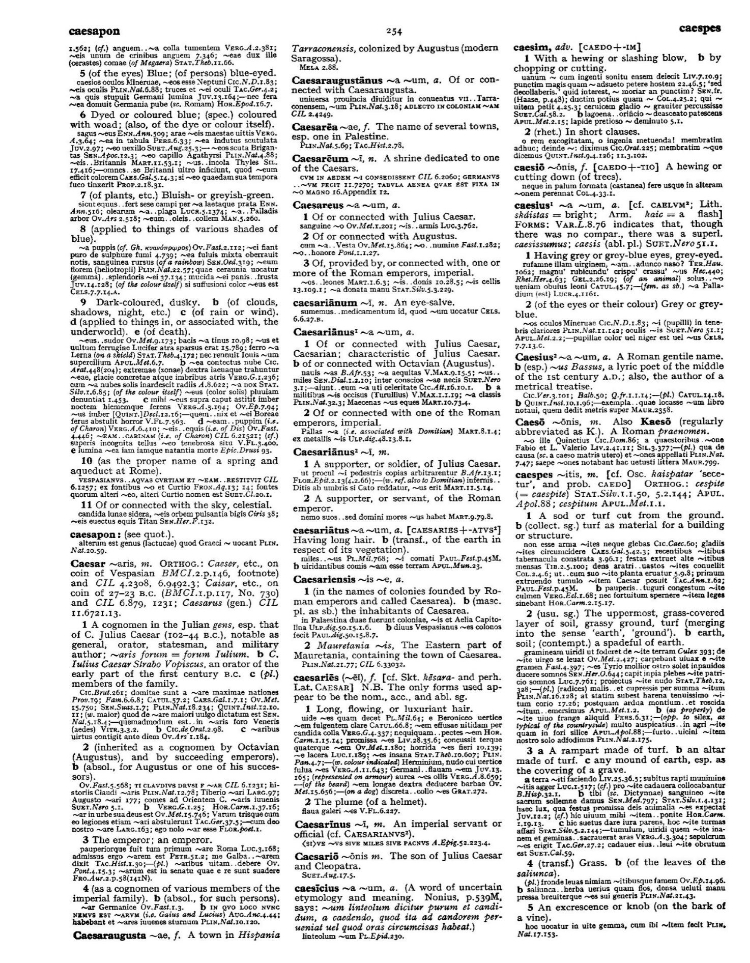 Page from the Oxford Latin Dictionary