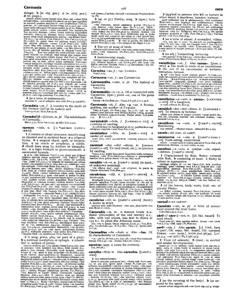 Page from the Oxford Latin Dictionary