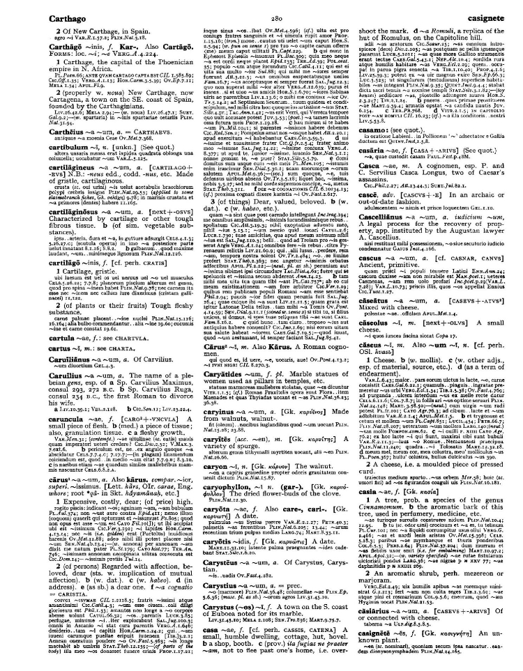 Page from the Oxford Latin Dictionary