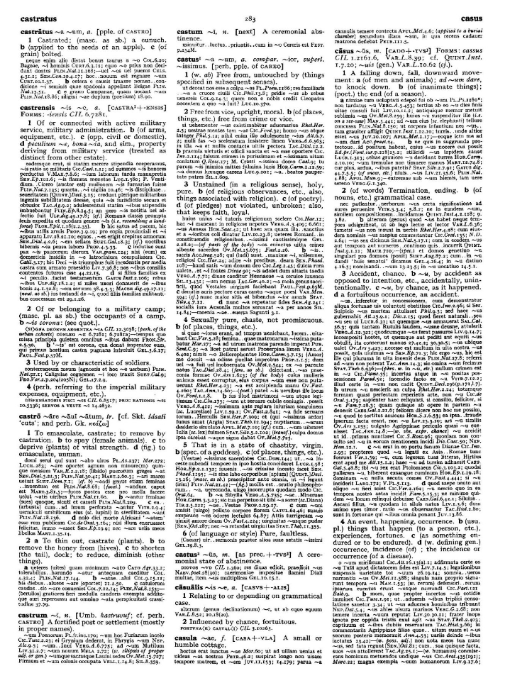 Page from the Oxford Latin Dictionary