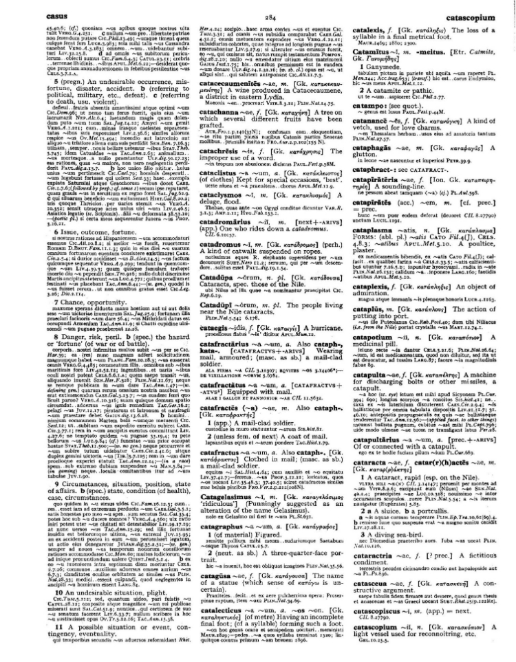 cāsus (Latin noun) "accident" Allo Latin