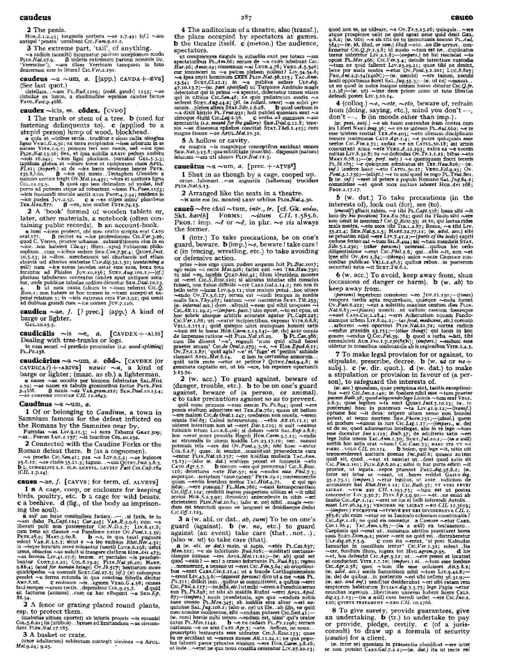 Page from the Oxford Latin Dictionary