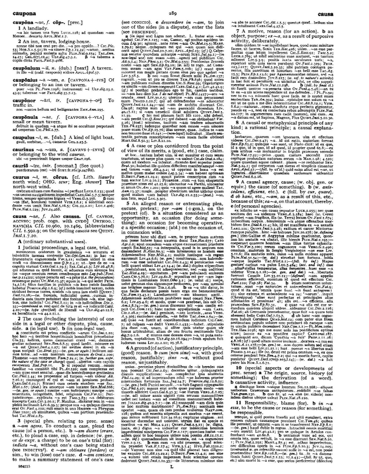 Page from the Oxford Latin Dictionary