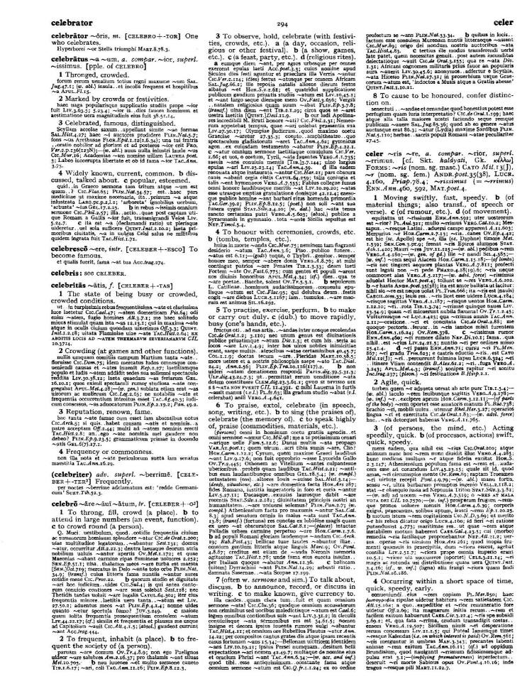 Page from the Oxford Latin Dictionary