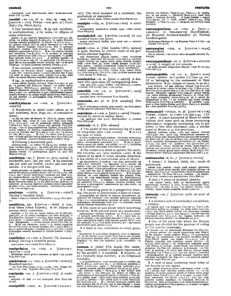 Page from the Oxford Latin Dictionary