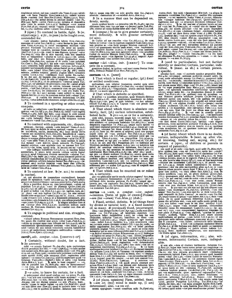 Page from the Oxford Latin Dictionary