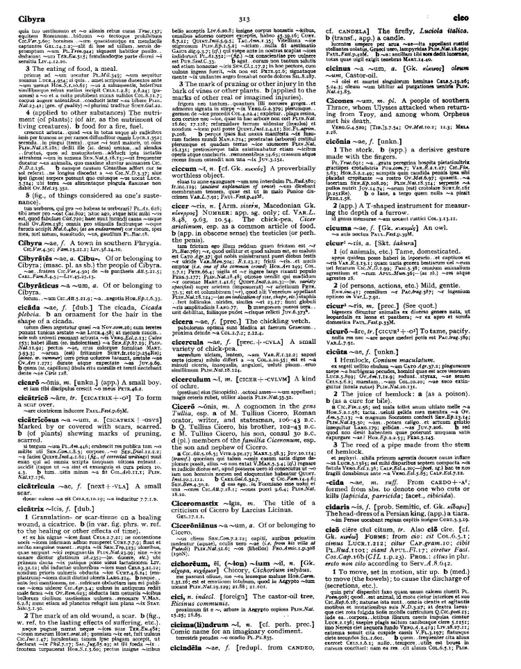 Page from the Oxford Latin Dictionary
