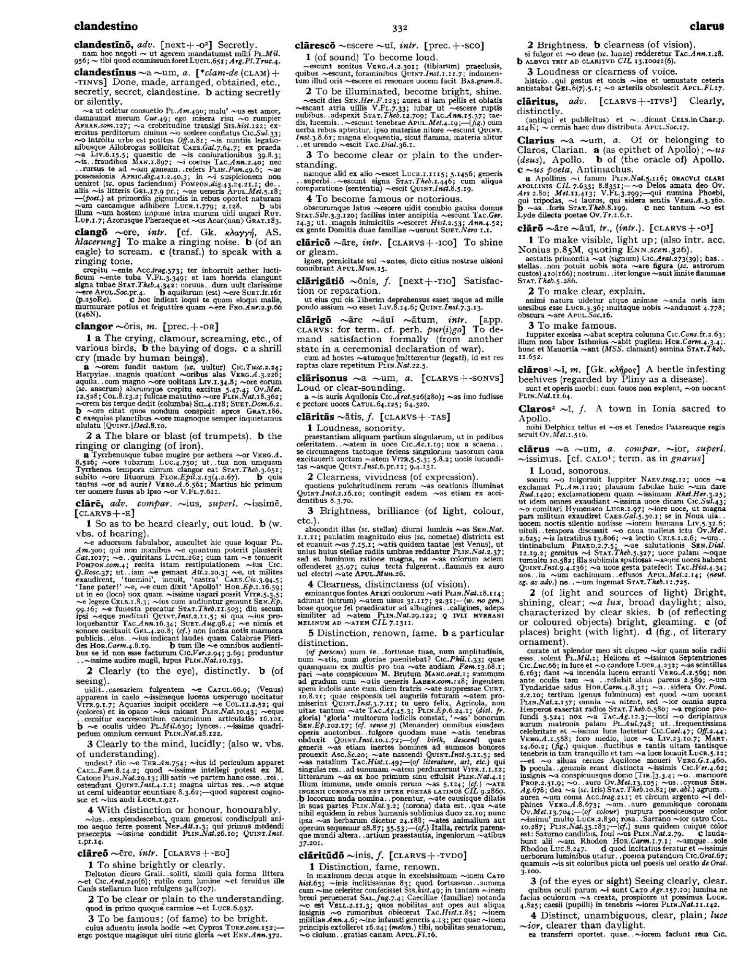 Page from the Oxford Latin Dictionary
