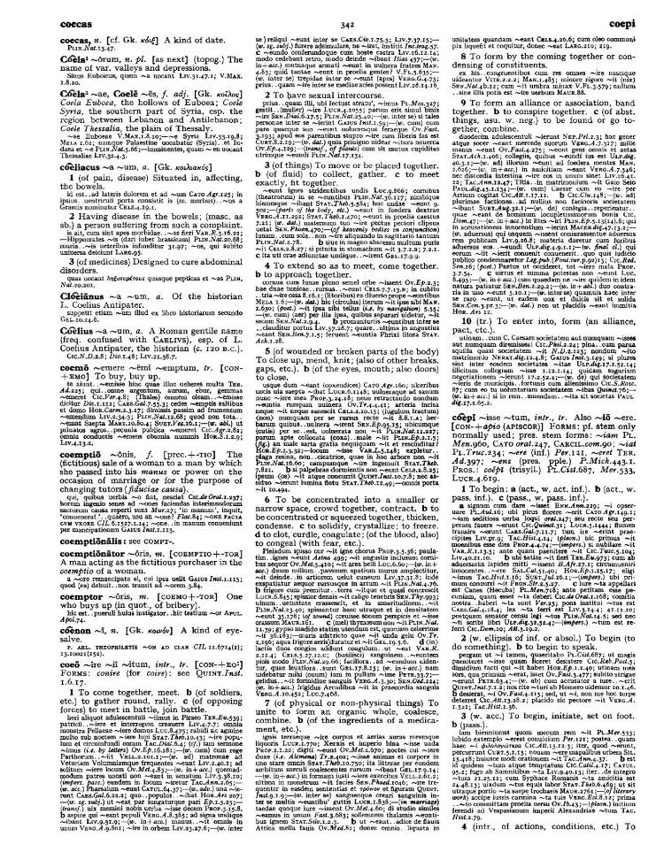 Page from the Oxford Latin Dictionary