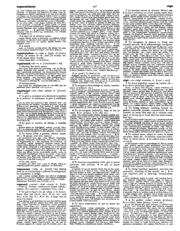 Page from the Oxford Latin Dictionary