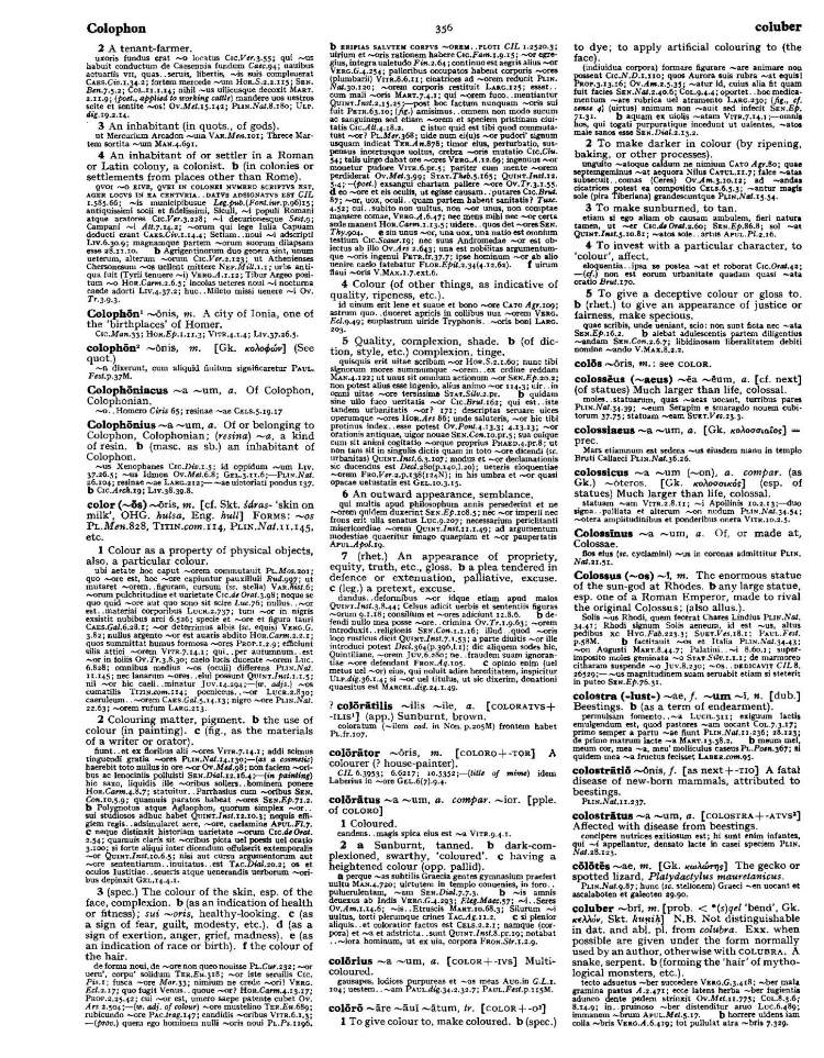 Page from the Oxford Latin Dictionary
