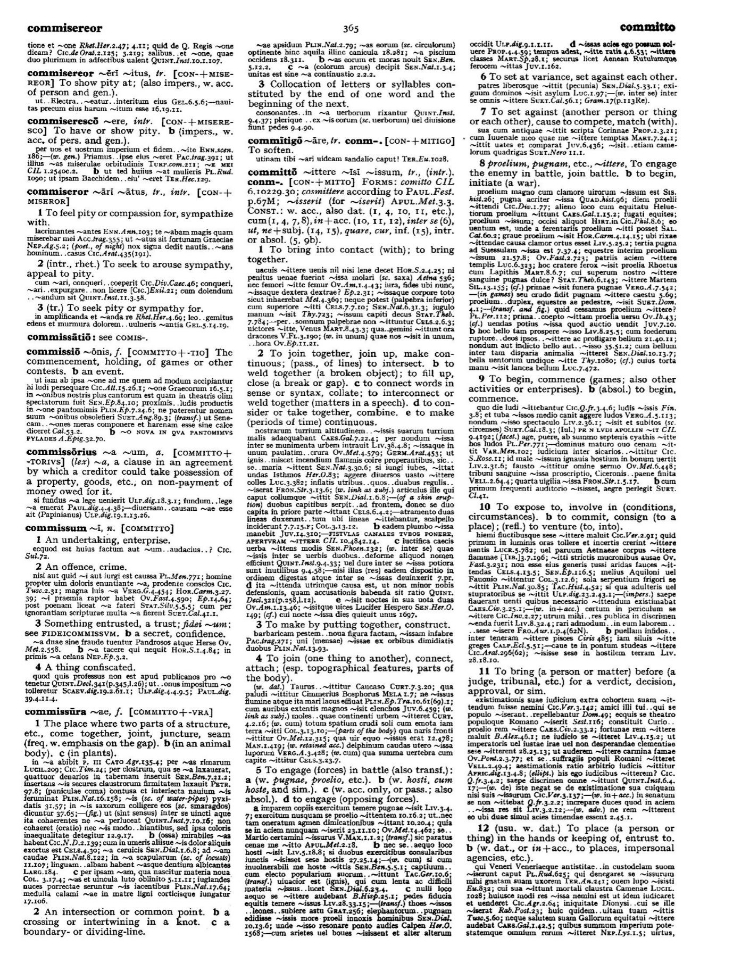Page from the Oxford Latin Dictionary