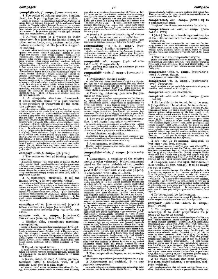 Page from the Oxford Latin Dictionary