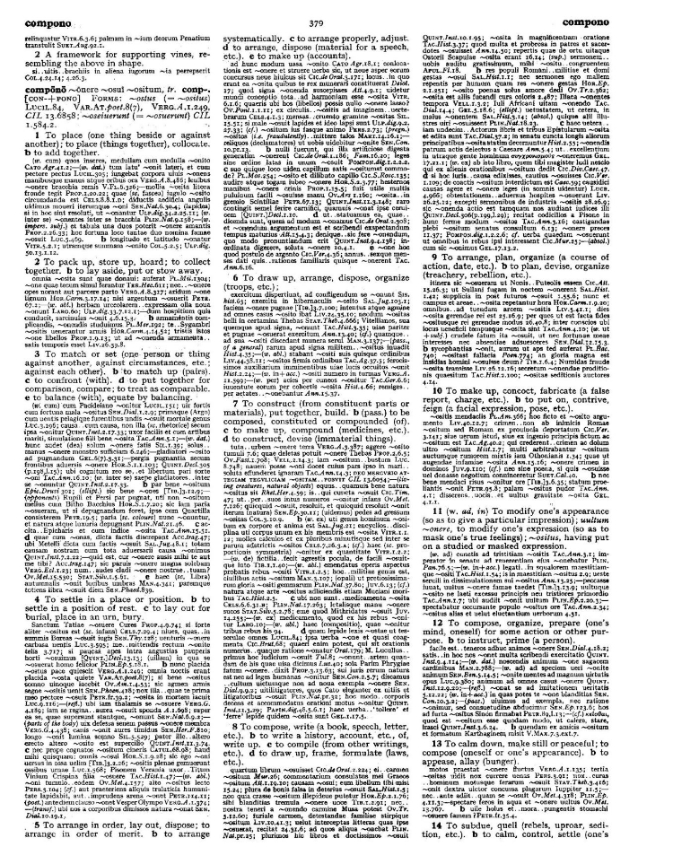 Page from the Oxford Latin Dictionary