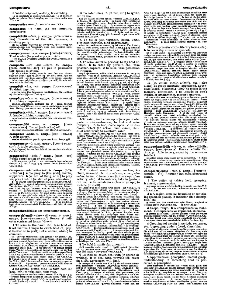 Page from the Oxford Latin Dictionary