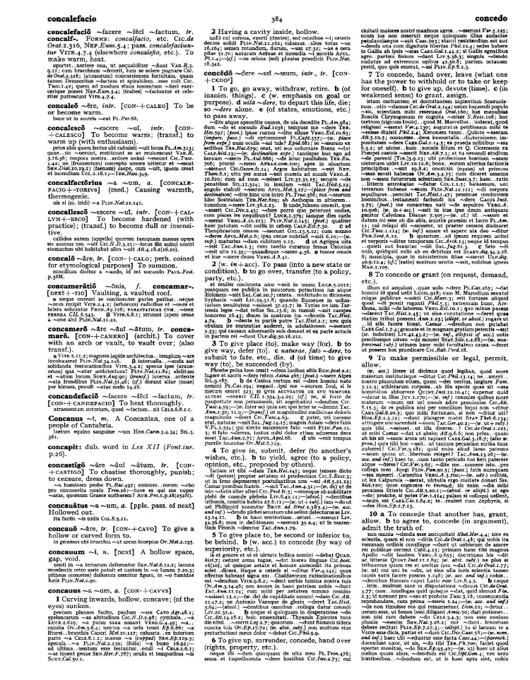 Page from the Oxford Latin Dictionary